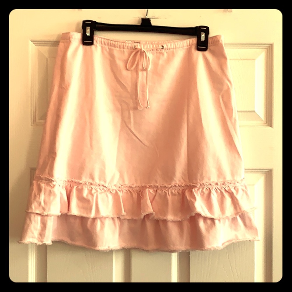 J. Crew Pretty light pink raw edge skirt